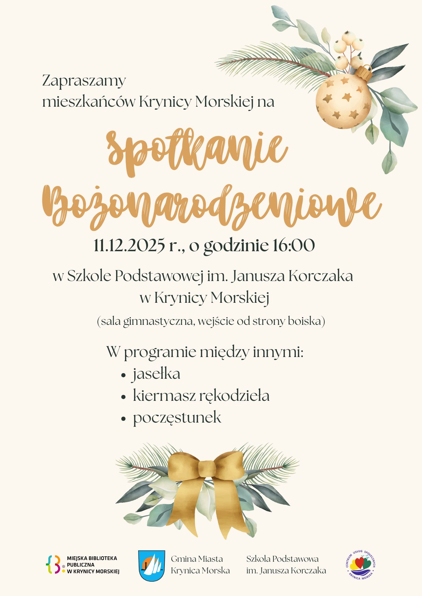 Spotkanie Bożonarodzeniowe w Szkole Podstawowej