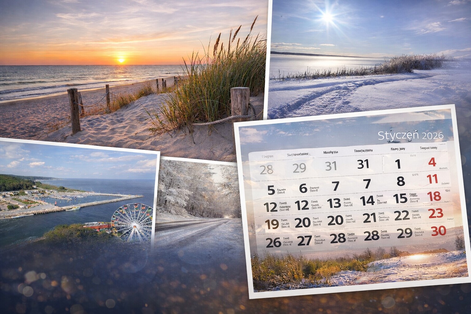 Kalendarz 2026 z fotografiami mieszkańców Krynicy Morskiej