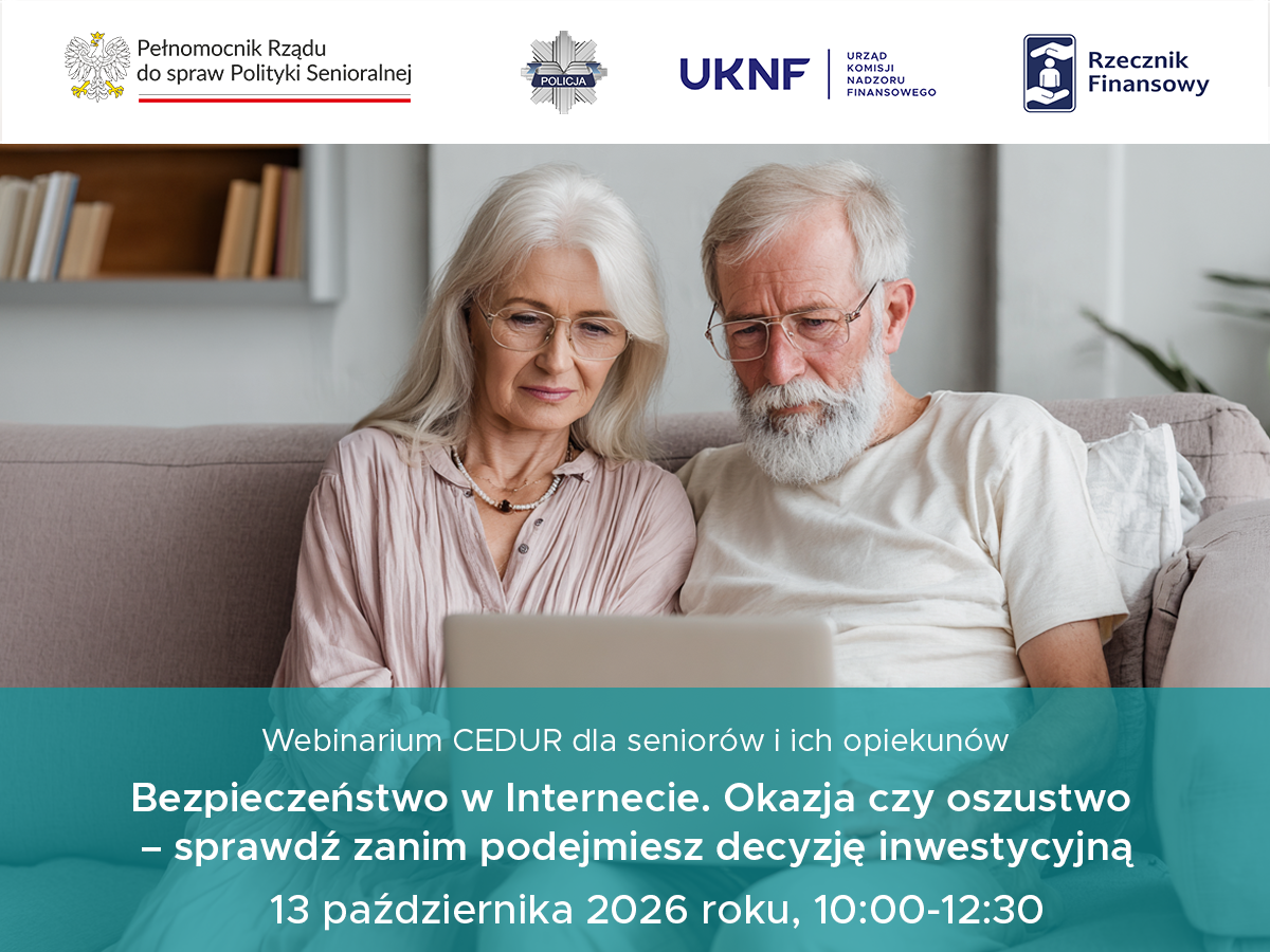 Bezpieczeństwo w Internecie – bezpłatne webinarium dla seniorów