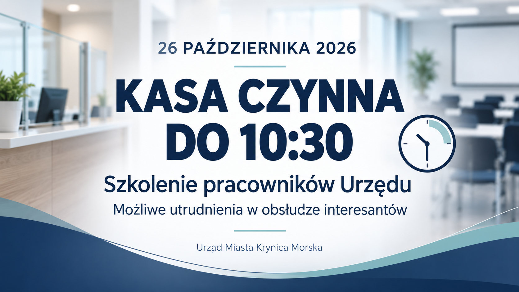 Zmiany w obsłudze interesantów 26 października
